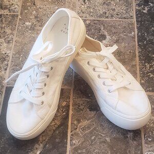 A New Day White Canvas Sneakers, Size 10